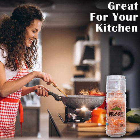 Himalayan Chef Pink Salt Coarse Refillable Grinder - 4.2 ouces | Pack of 8